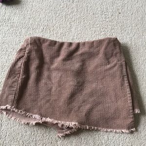 brown suede skirt